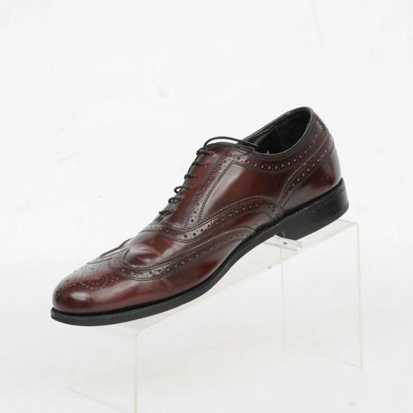 Florsheim Burgundy Leather Full Brogue Wingtip Oxford Dress Shoes Mens Size 9 D main image 9